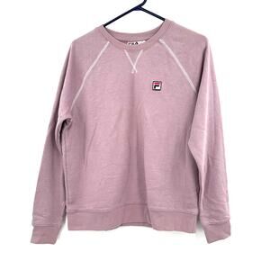 Fila Size Medium Sweater Dusty‎ Pink Crew Neck Pullover Preppy Casual Winter